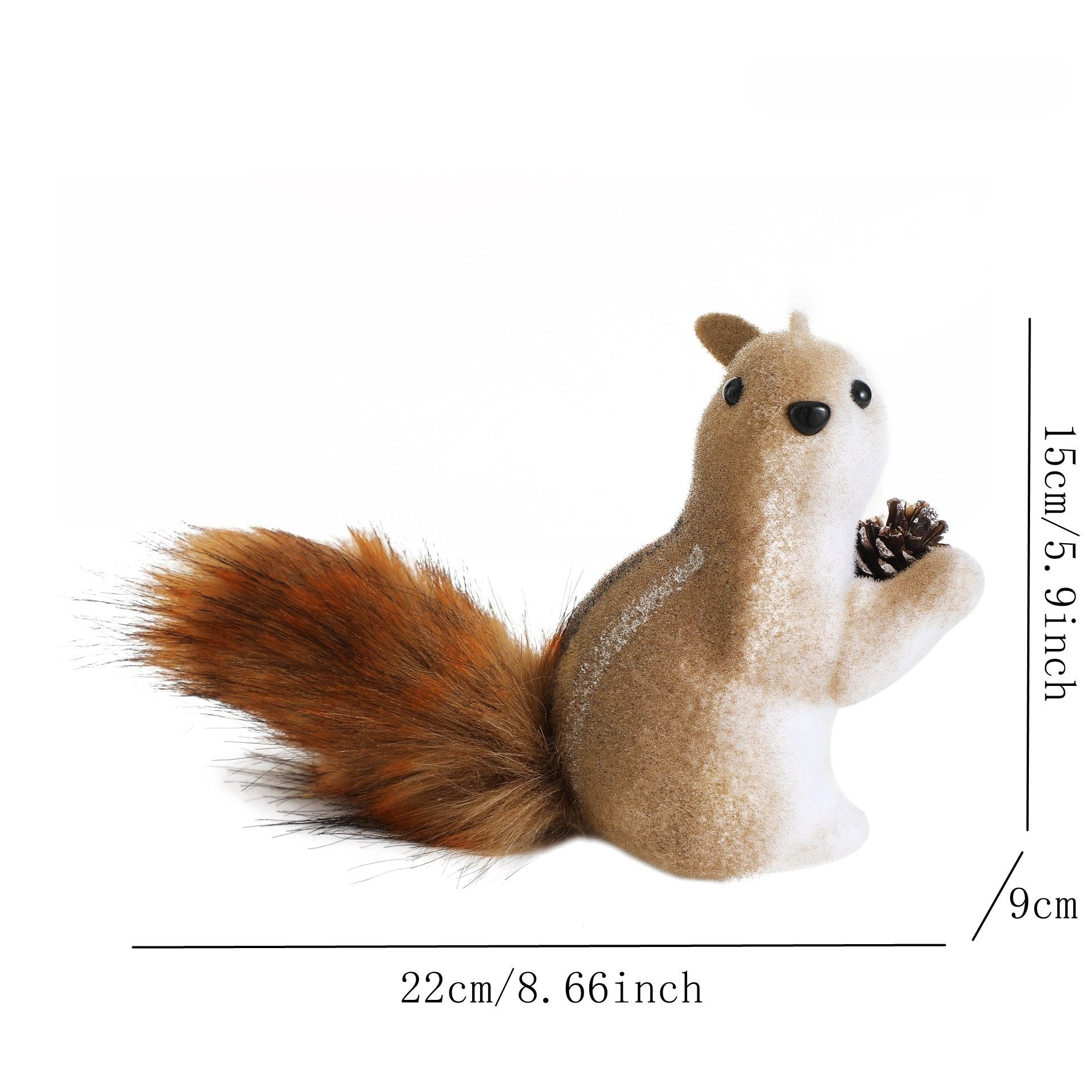 Christmas Squirrel Hanging Ornaments,Squirrel Pinecones & Berries, Rustic Winter Forest Decor for Christmas Tree, New Year Party