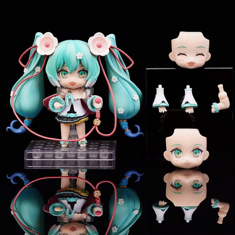 10cm/3.94in #1939 Hatsune Miku Figura de Anime 15º Aniversário Strawberry Miku Boneco de Ação #1940 Miku Coleção Modelo Boneca Brinquedos
