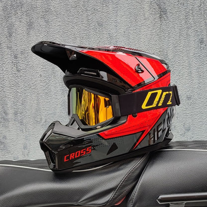 Capacete de motocross off-road, capacete de ciclismo speed downhill DH, capacete full face rally off-road