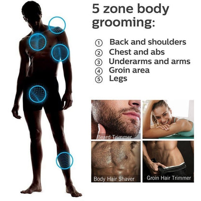 Face & Body Electric Shaver for Men Washable Beard&Body Trimmer Wet Dry Ball Electric Razor Face Shaving Machine Rechargeable