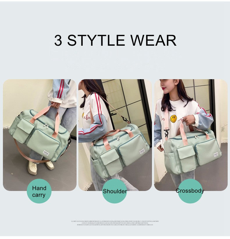 Womne's Travel Bags Handbags Gym Shoulder Bags Oxford Fitness Camping Trekking Bags Hiking Waterproof Outdoor Crossbody Bag