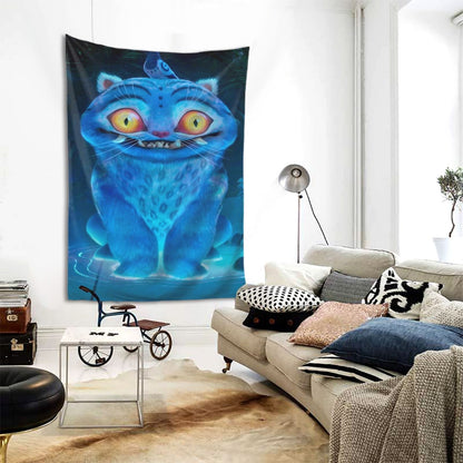 Cute Kpop Demon Hunter Tiger Tapestry, Home Decor, Vivid Cartoon Tiger Wall Art Tapestries Backgrounds  For Living Room, Dorm