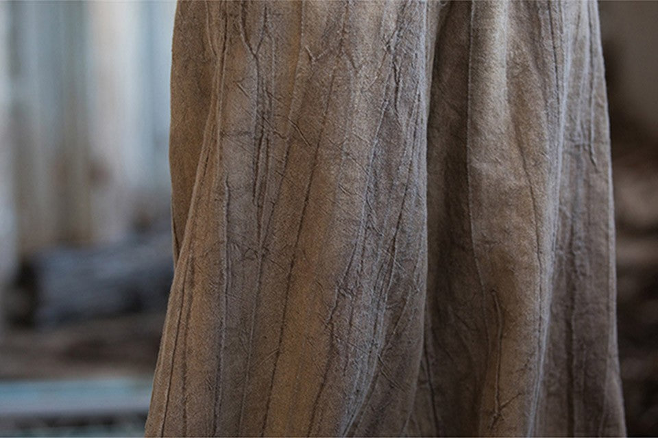 Elegant Women's Cotton Linen Baggy Cargo Pants Vintage Elastic Waist Yoga Trousers Loose Casual Long Wide Leg Oversize Clothes