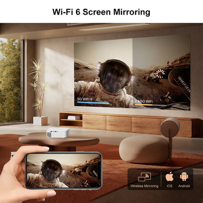 Projetor Android Touyinger L9W Ultra 4K Mini Projetores Full HD Cinema Vídeo Projetor LED Home Theater Beamer Tela Bluetooth