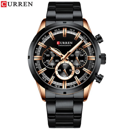 CURREN Men Watch Top Brand Luxury Sports Quartz Mens Watches Full Steel Waterproof Chronograph Wristwatch Men Relogio Masculino