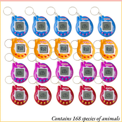 64-6PCS Virtual Pet Keychain Tamagotchi Electronic Toys for kids Video Game Party Favors Birthday Gifts School Classroom Prizes