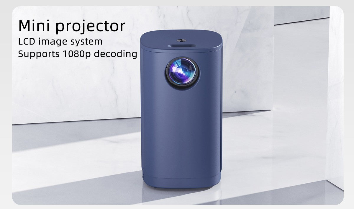 Smart Projector WIFI Mini Portable Home Theater Mobile Phone Same Screen Projector Support 4K LED Home Video Projector &Speaker