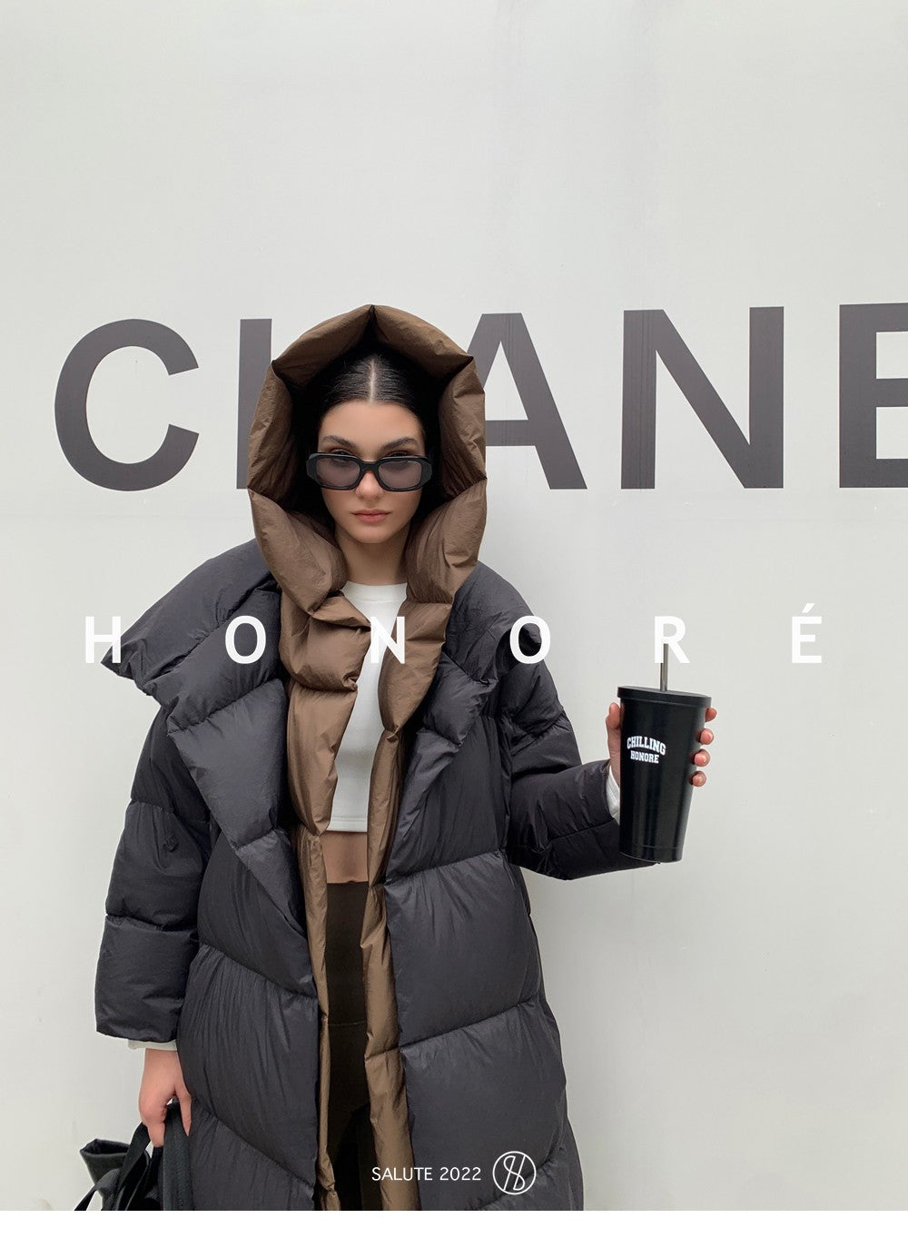 Janveny Fluffy White Duck Down Jacket Women Winter Thickness Warm Long Puffer Coat Hooded Female Fashion Fake Two-piece Parkas