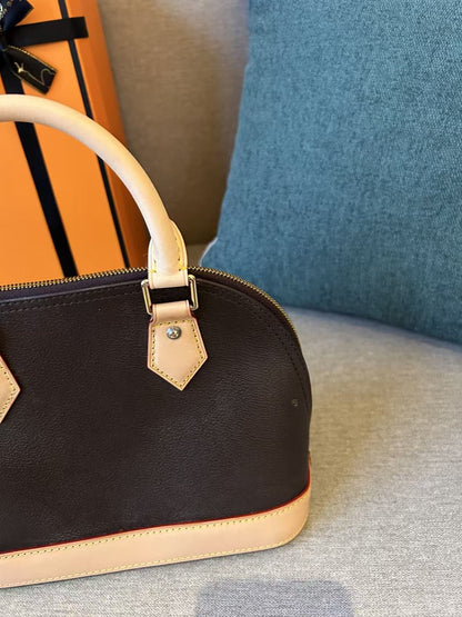 2025 Luxury Shoulder Bag with Original Logo Women's Classic Canvas Shell Bags Fashion Designer Brand Handbag Adjustable Strap