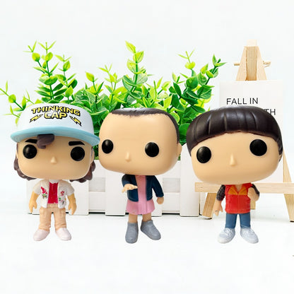 Anime Strangers Things Boneco Jane Ives/Will Byers/Mike Wheeler Boneco de Ação Cosplay Vinil Enfeite Bonecos Brinquedo Presente de Ano Novo