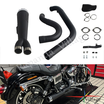 Motorcycle Full Exhaust Pipe Exhausts System Mufflers For Harley Dyna Wide Super Glide Fat Street Bob Low Rider FXDF 2006-2017