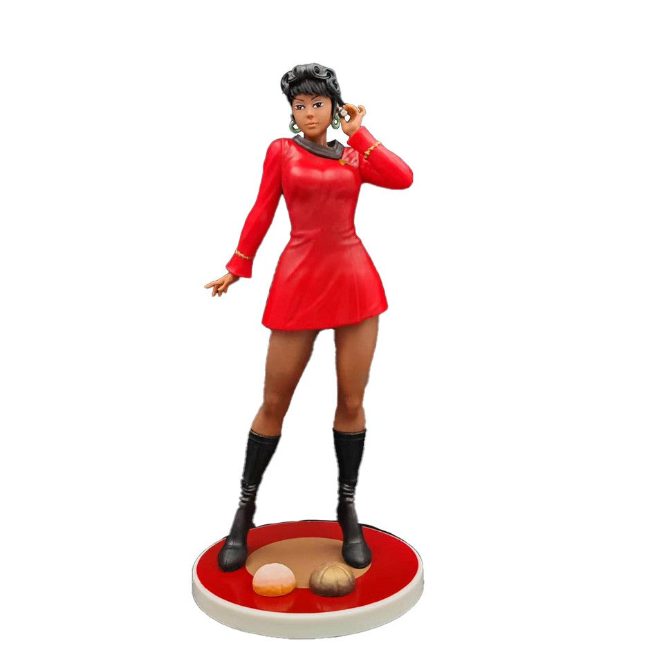 New Anime Figure Star Trek communication officer Uhura StarCraft standing posture figurine desktop model ornament Christmas Toys