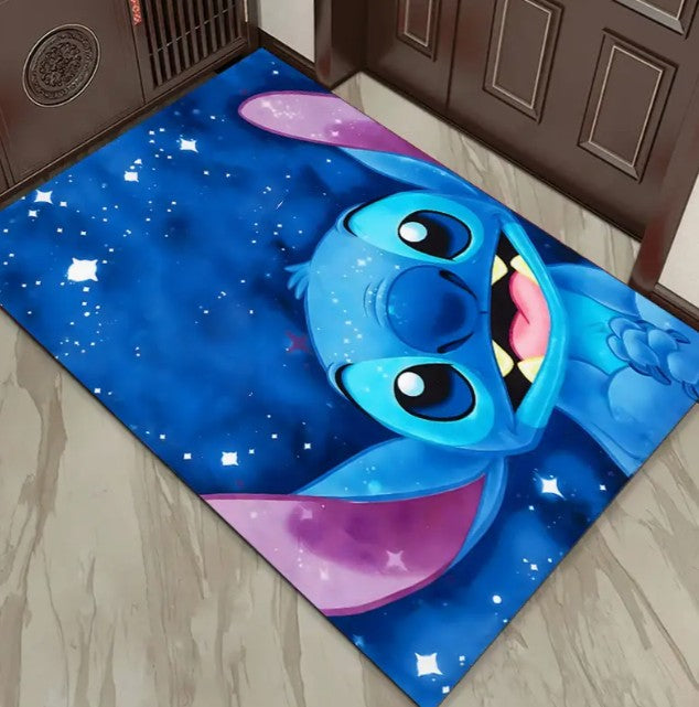 Stitch Large-area Pad Washable Polyester Cartoon Pad Suitable for Living Rooms and Bedrooms Perfect for Anime Home Decoration
