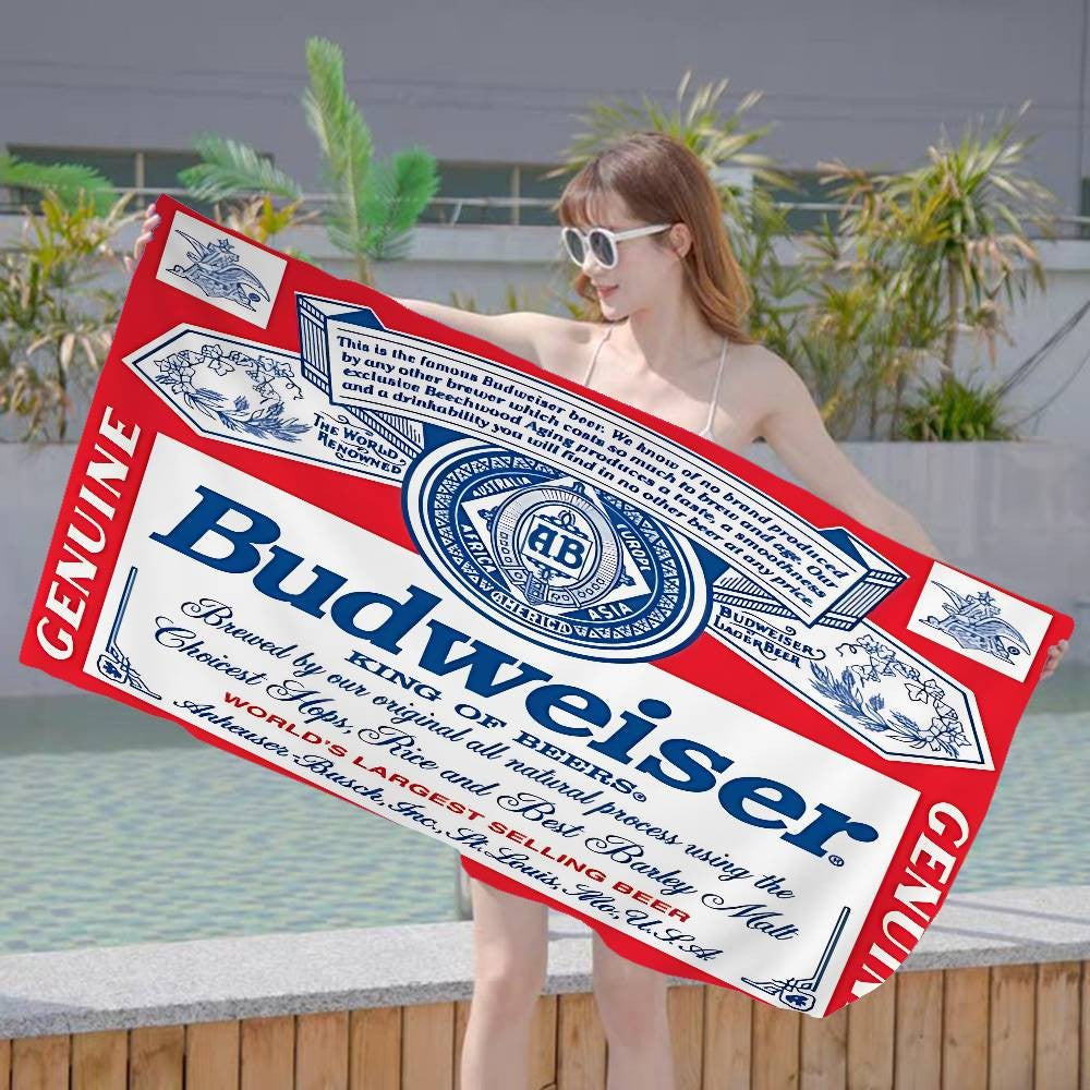 King Of Beer B-Budweiser Big Microfiber Beach Towels Quick Dry Towel Sand Beach Towels Pool Towel For Travel Swim Pool Yoga