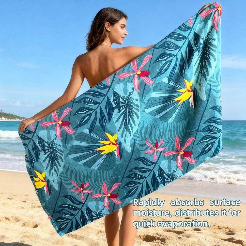 Women's Ultra-Soft Microfiber Bathrobe Towel - Lightweight Quick-Dry Absorbent Towel, Compact Versatile for Bathroom.