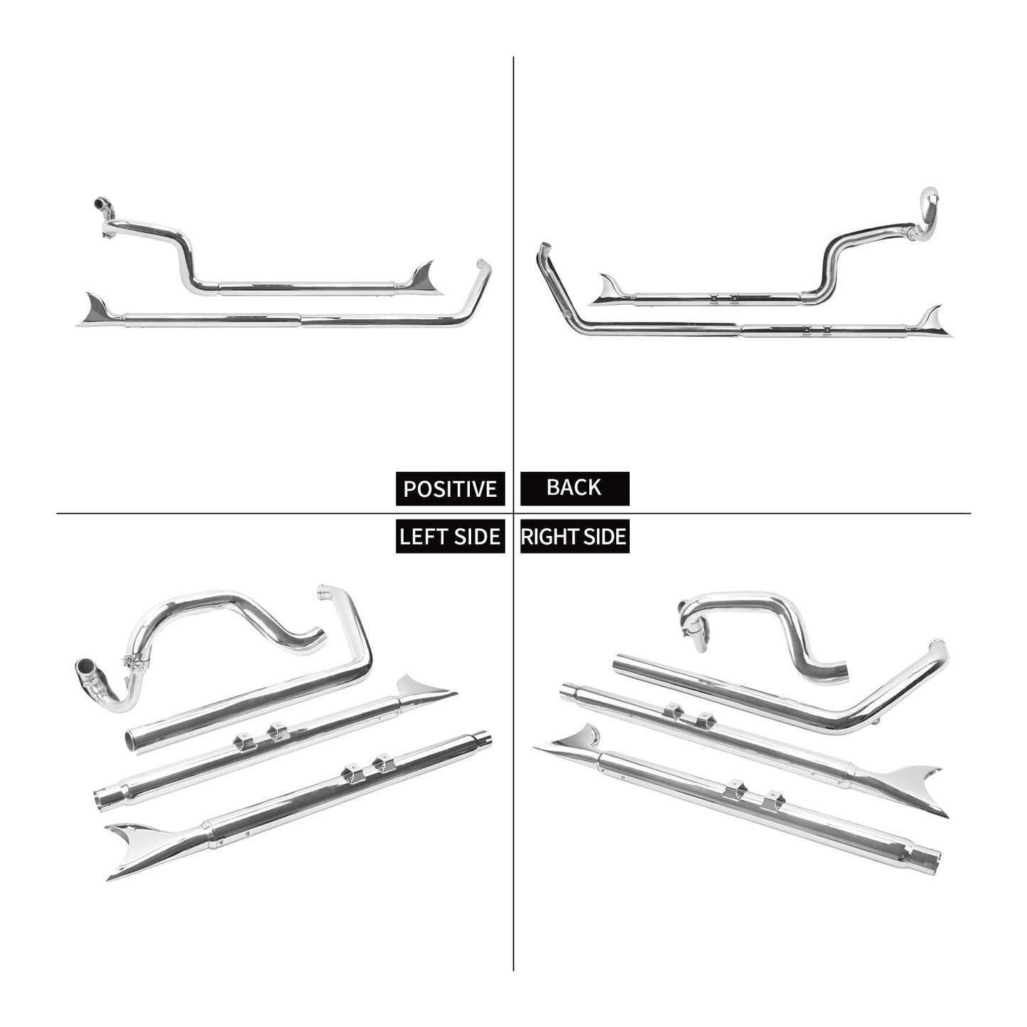 Motorcycle Exhaust Pipe Dual Exhaust System Kit For Harley Softail Fatboy FLSTF Deluxe 2007-2017 Breakout FXSB 13-16 Accessories
