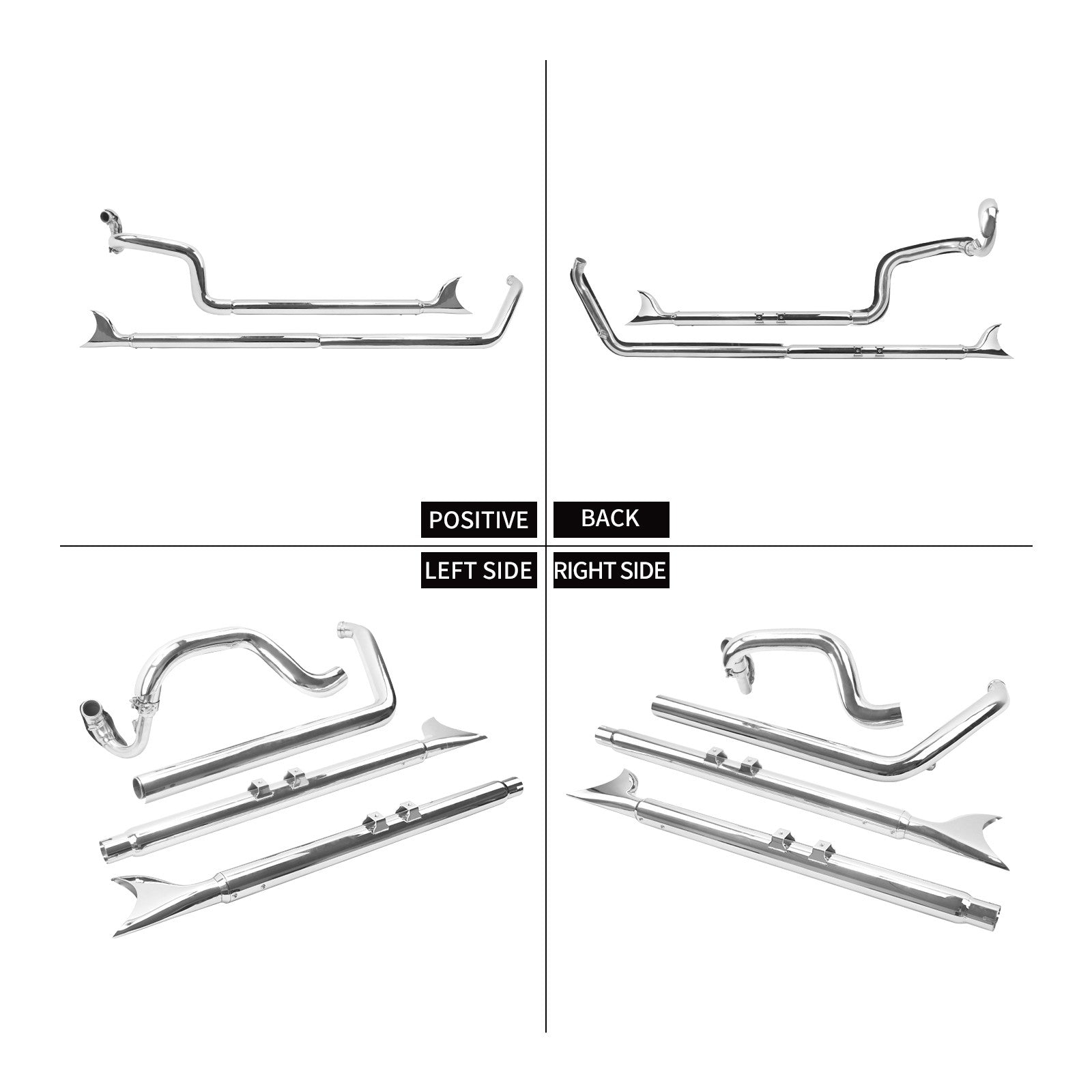 Motorcycle Exhaust Pipe Dual Exhaust System Kit For Harley Softail Fatboy FLSTF Deluxe 2007-2017 Breakout FXSB 13-16 Accessories