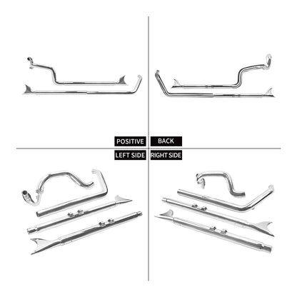 Motorcycle Exhaust Pipe Dual Exhaust System Kit For Harley Softail Fatboy FLSTF Deluxe 2007-2017 Breakout FXSB 13-16 Accessories