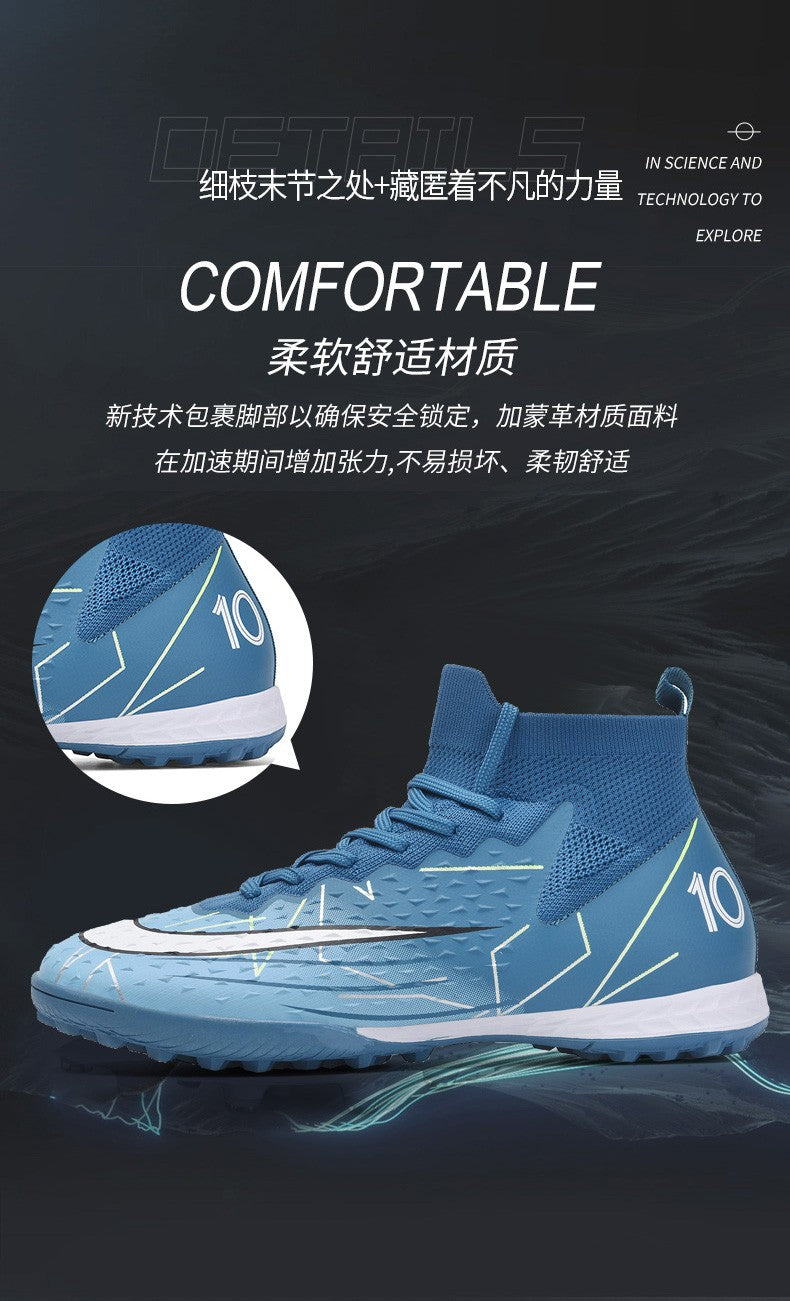 Hot Sale Mens Soccer Cleats High Ankle Football Shoes Long Spikes Outdoor Soccer Traing Boots For Men Women Soccer Shoes