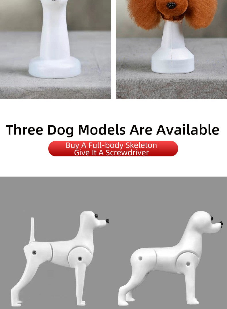 Teddy Pet simulation hair beauty fake beautician practicing dog standard Teddy full body fake head, skeleton model?pet groomer
