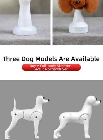 Teddy Pet simulation hair beauty fake beautician practicing dog standard Teddy full body fake head, skeleton model?pet groomer