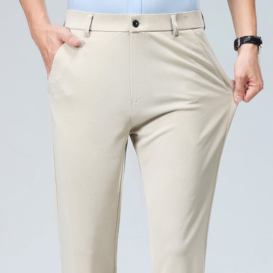 Calças Finas Masculinas para o Verão Outono, Calças de Terno Formal, Calças de Trabalho, Calças Casuais de Negócios de Qualidade, Calças Compridas Pretas Vinho Tinto