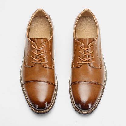 Men's Dress Shoes Fashion Comfortable 2025 Brand Leather Shoes Men