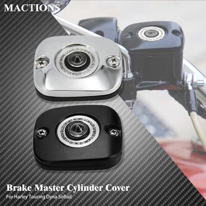Tampa do cilindro mestre do freio dianteiro para motocicleta Harley Touring Road King Street Glide FLHR FLHT Dyna Fat Bob FXDF Softail FLSTF
