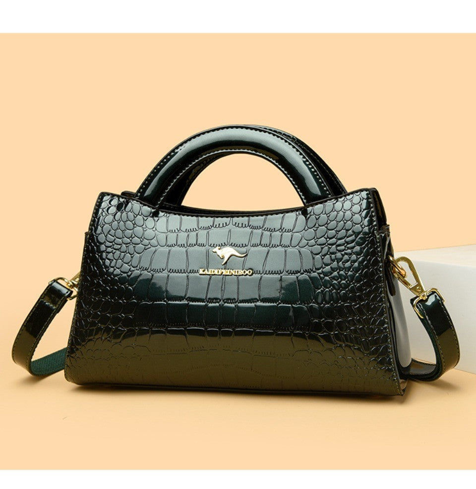 KAIDIFEINIROO Kangaroo Brand Alligator Pu Leather Shoulder Crossbody Bag Clutch Hand Bags for Mother Small Women Handbags New