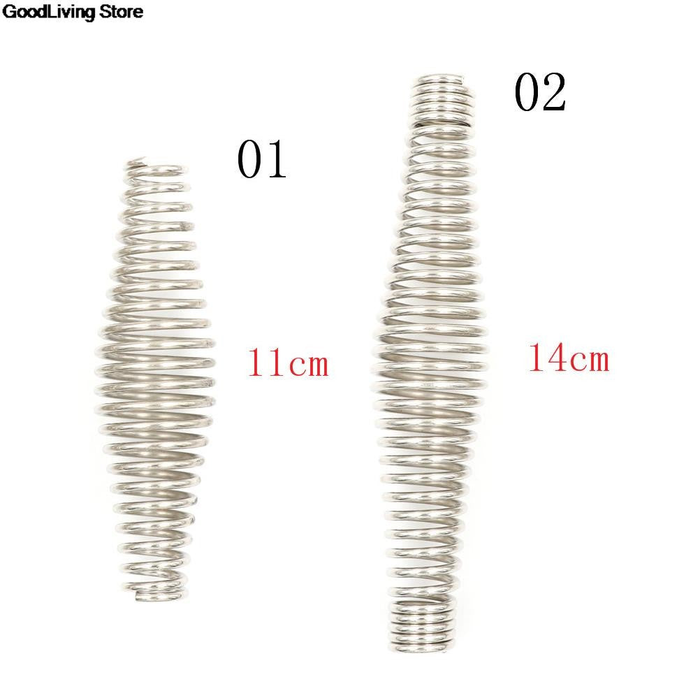 1PC 11/14cm Metal BBQ Pit Grill Stainless Steel Handle Spring for Wood Furnace Stove Barbecue Smoker Fireplaces Accessories