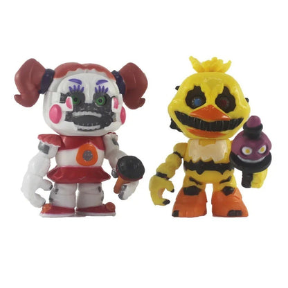 Jogo FNAF Panic Brinquedo da Meia-Noite Urso Foxy Chica Fazbear Bonnie Troca Máscaras Boneco de Ação Anime 1 PÇ Enviada Aleatoriamente