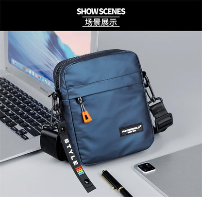 Simple Mini Men Crossbody Bag For Phone Side Bag Casual Waterproof PU Leather Shoulder Bag Business Small Messenger Sling Bags