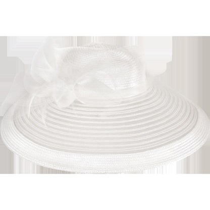 Elegant Kentucky Tea Party Fascinators White Weddings Hat For Women Wide Brim Hats Fedora Ladies Church Dress Derby Hats