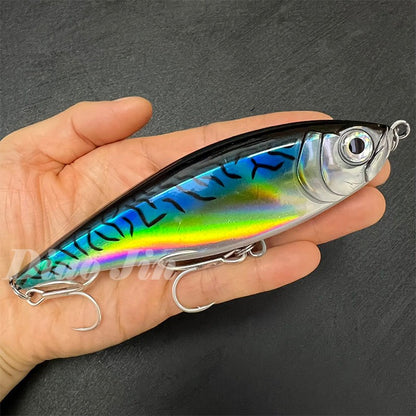 Iscas de Pesca Lápis 130mm 48g para Pesca em Água Salgada, Truta, Pesca Artificial, Twitchbait Rígido, Wobblers Flutuantes 3D para Pesca com Twitch