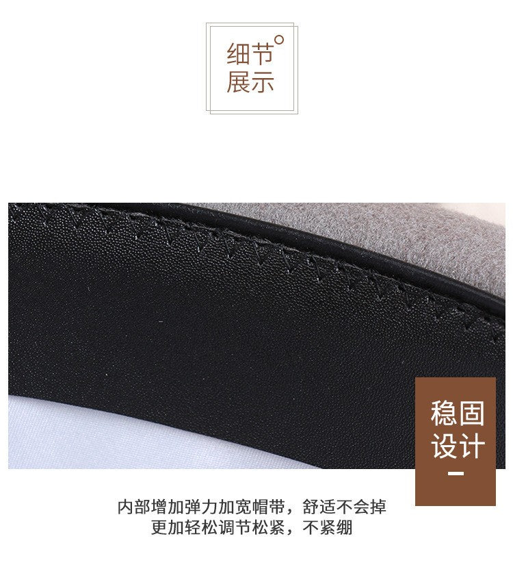 2024 Wool Flat Man Top Hat Fashion Fedora Hats Versatile Panama Magician Cap Gentleman Cylinder Strap Steampunk Unisex Elegant