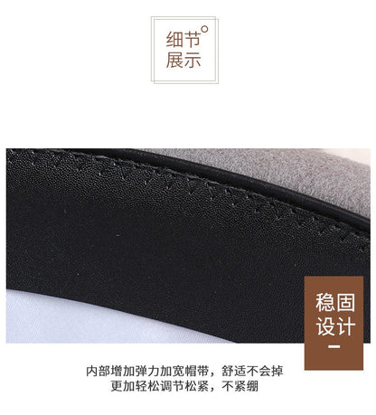 Wool Flat Man Top Hat Fashion Fedora Hats Versatile Panama Magician Cap Gentleman Cylinder Strap Steampunk Unisex Elegant