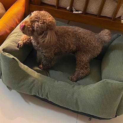 Colchão para Animais de Estimação de Inverno Engrossado, Cama de Gato Quente de Veludo Cotelê, Cama de Cachorro com Cobertura, Almofada para Dormir para Filhotes de Cães Pequenos e Gatinhos Cuscino