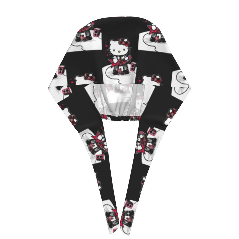 Custom Hello Kitty Medical Staff Scrubs Hat Women Men Cartoon Chara For Chef Hat Scrub Caps