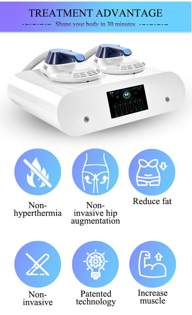 11.11 Portable 2 Handle Mini EMS 6500W Electric Muscle Stimulator 200HZ Fitness Machine Weight Loss Home Using Muscle Building