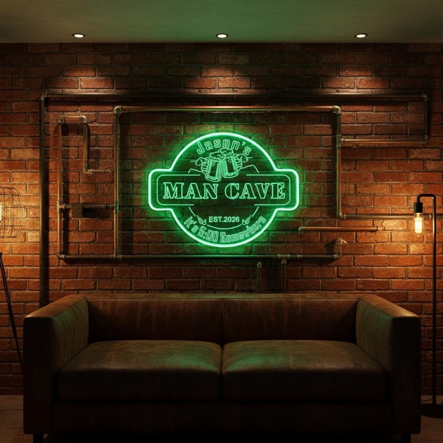 Custom Bar Neon Sign,Custom Man Cave Neon Sign,Personalized Light Up Man Cave Signs,Home Bar Decor,Beer Cave Decor,Gifts for Men