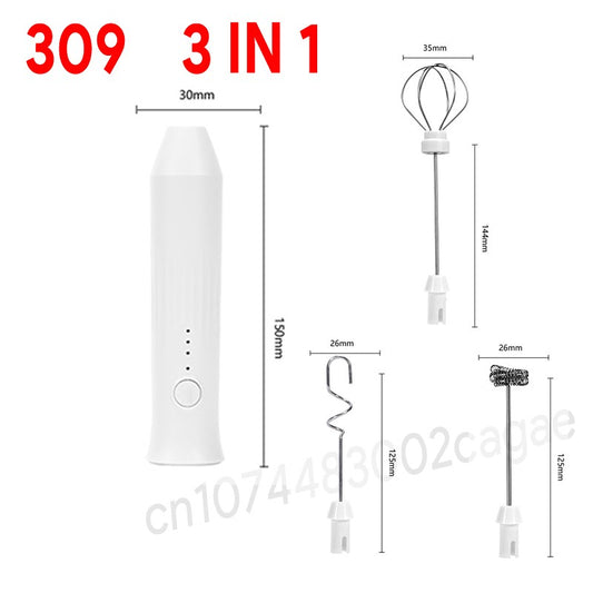Espumadores de Leite Sem Fio Recarregável USB Elétrico 3 Velocidades Mini Liquidificador Portátil Batedor de Café para Ferramentas de Cozinha