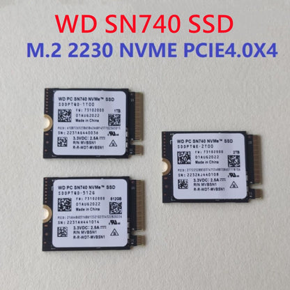 Western Digital WD SN740 SN5000S M.2 2230 SSD 2TB 1TB 256GB NVMe PCIe Gen4 x4 para Microsoft Surface Pro X Laptop 3 Steam Deck