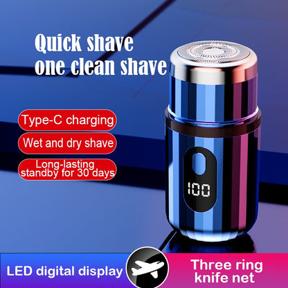 Mini Electric Shaver USB-C Rechargeable Shaver Waterproof Portable Shaver Powerful Travel Home Use Cordless Shaver