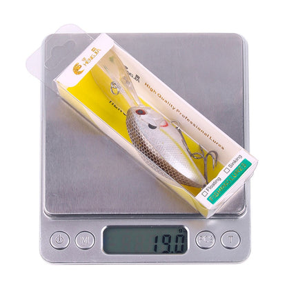 HENGJIA 13G 9CM Iscas de Pesca Rock Crank Bait Crankbait Minnow Baixo Anzóis Triplos Isca Dura Wobbler Língua Longa e Grande
