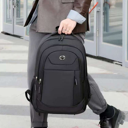 Mochila Unissex de Ombro Duplo - Cor Sólida - Viagens a Negócios, Viagens Profissionais, Deslocamentos Diários, Uso Casual