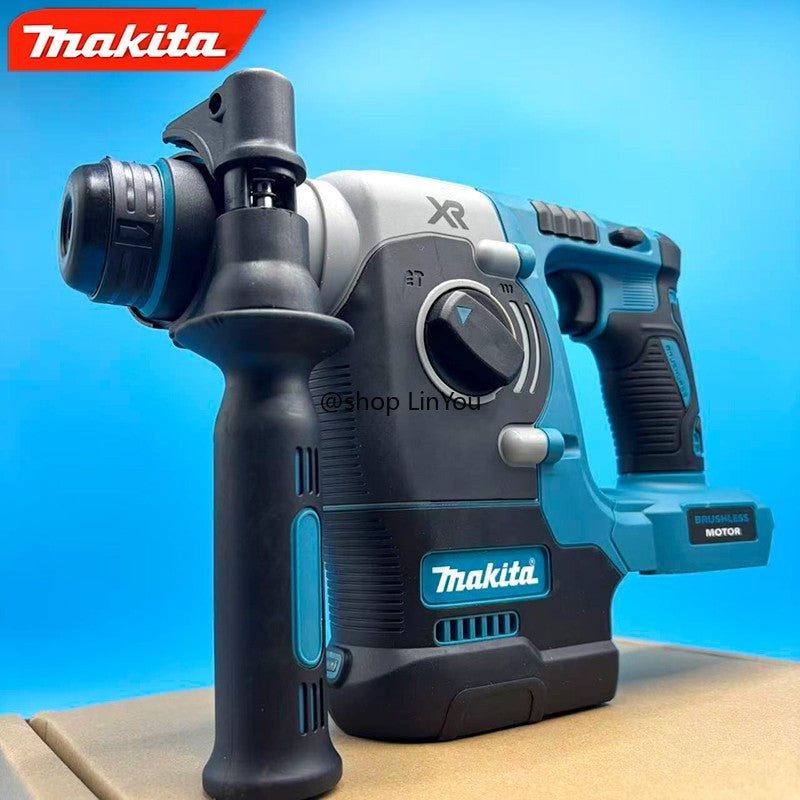 Furadeira de impacto sem fio Makita, sem escova, recarregável, para perfuração e cinzelamento, ferramenta de alta potência e torque