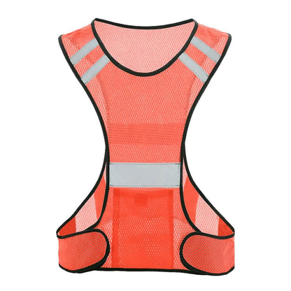 High Visibility Reflective Vest Reflective Straps Night Running Cycling Clothing Vest Adjustable Safety Vest Riding Equipment