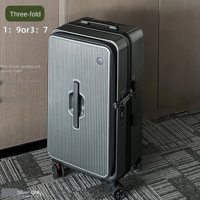 Nova Mala de Viagem com Abertura Lateral Grande Capacidade Bagagem 5 Rodas Antidesmoronamento Trolley Case 20 Polegadas Mala de Mão PC