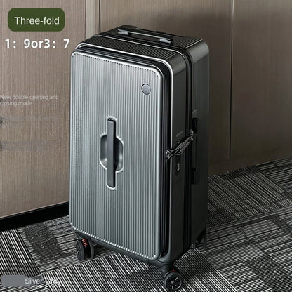 Nova Mala de Viagem com Abertura Lateral Grande Capacidade Bagagem 5 Rodas Antidesmoronamento Trolley Case 20 Polegadas Mala de Mão PC