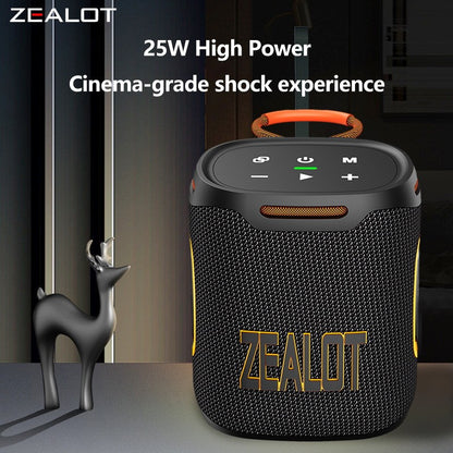 ZEALOT S122 25W Portable Wireless Speaker, Wireless Speaker, Bass Boost, Dual Pairing, 6000mAh Battery.